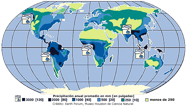 mapa mundial de precipitacin