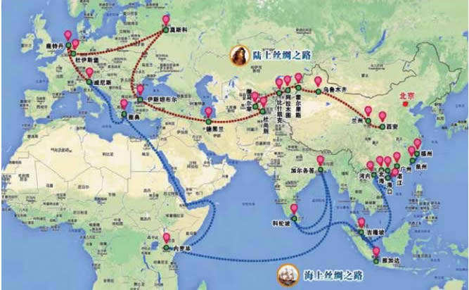 FIGURE 3: China’s Plans for The New Silk Road and the Maritime Silk Road