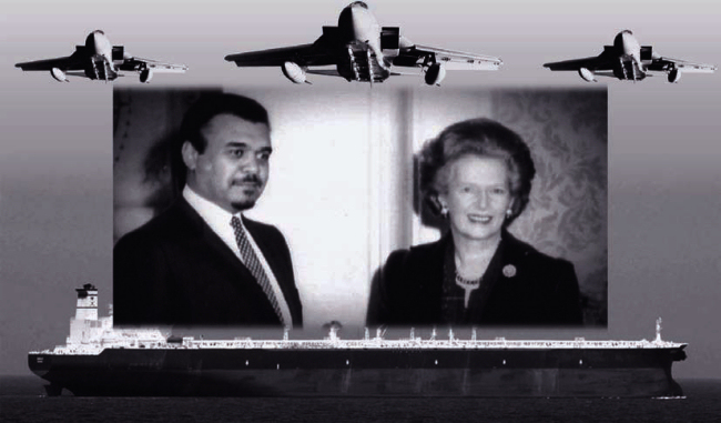 príncipe Bandar y Margaret Thatcher, aviones militares y una nave llena de petroleo